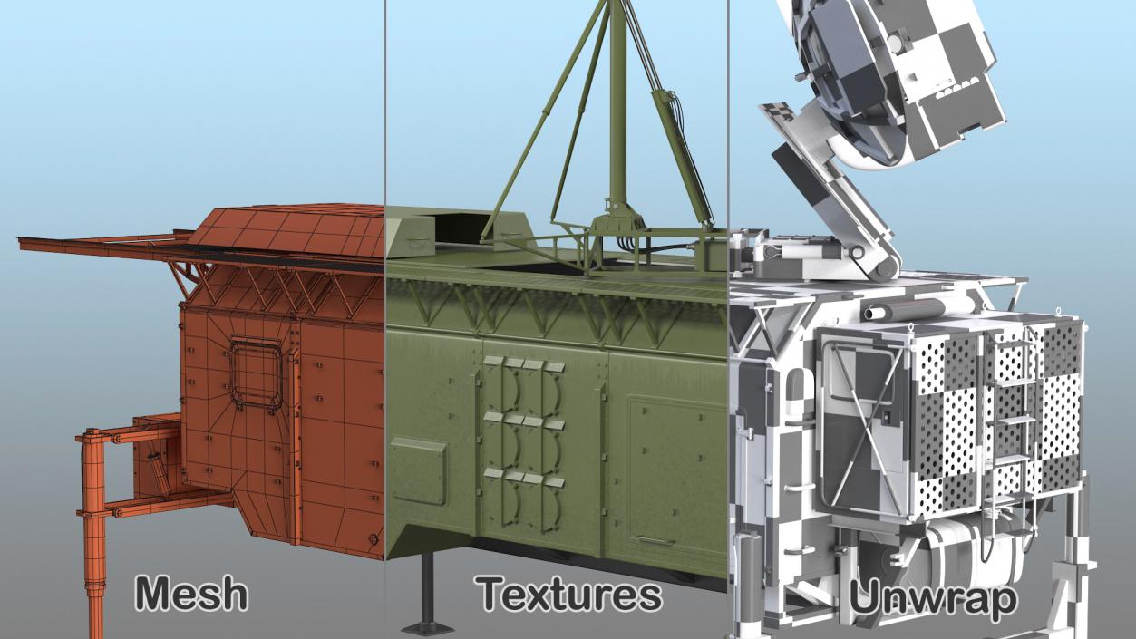 Krasukha 4 Broadband Multifunctional Jamming Station Rigged 3D model