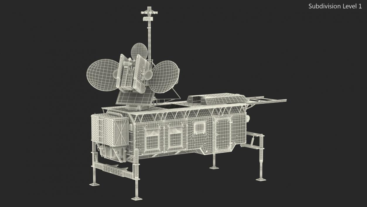 Krasukha 4 Broadband Multifunctional Jamming Station Rigged 3D model