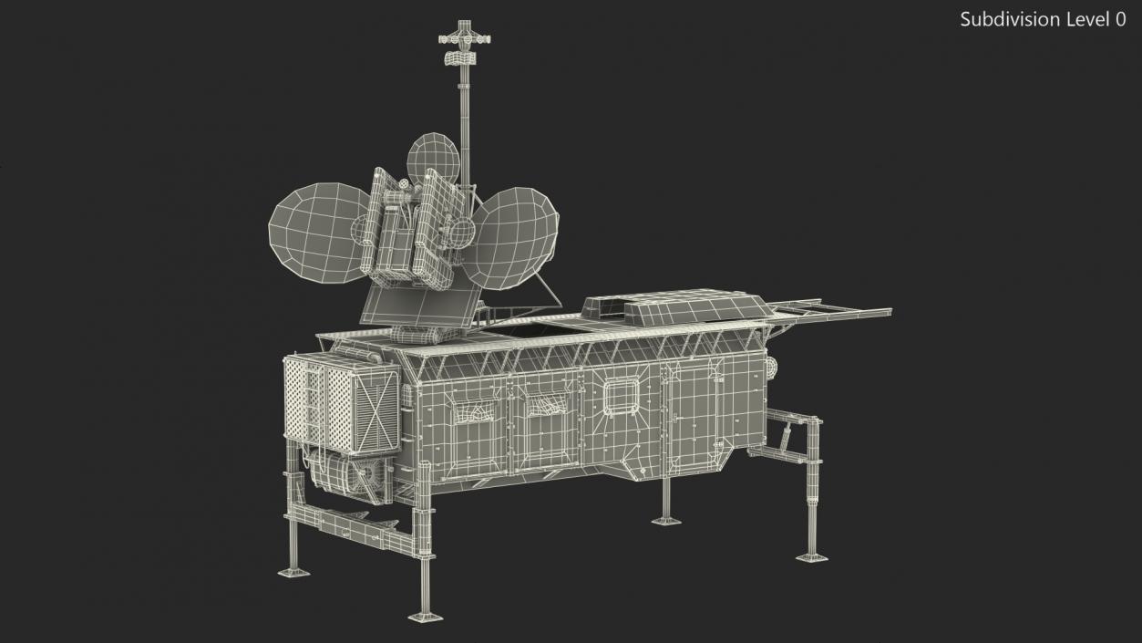 Krasukha 4 Broadband Multifunctional Jamming Station Rigged 3D model