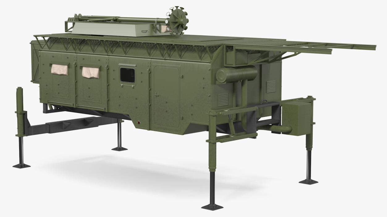 Krasukha 4 Broadband Multifunctional Jamming Station Rigged 3D model