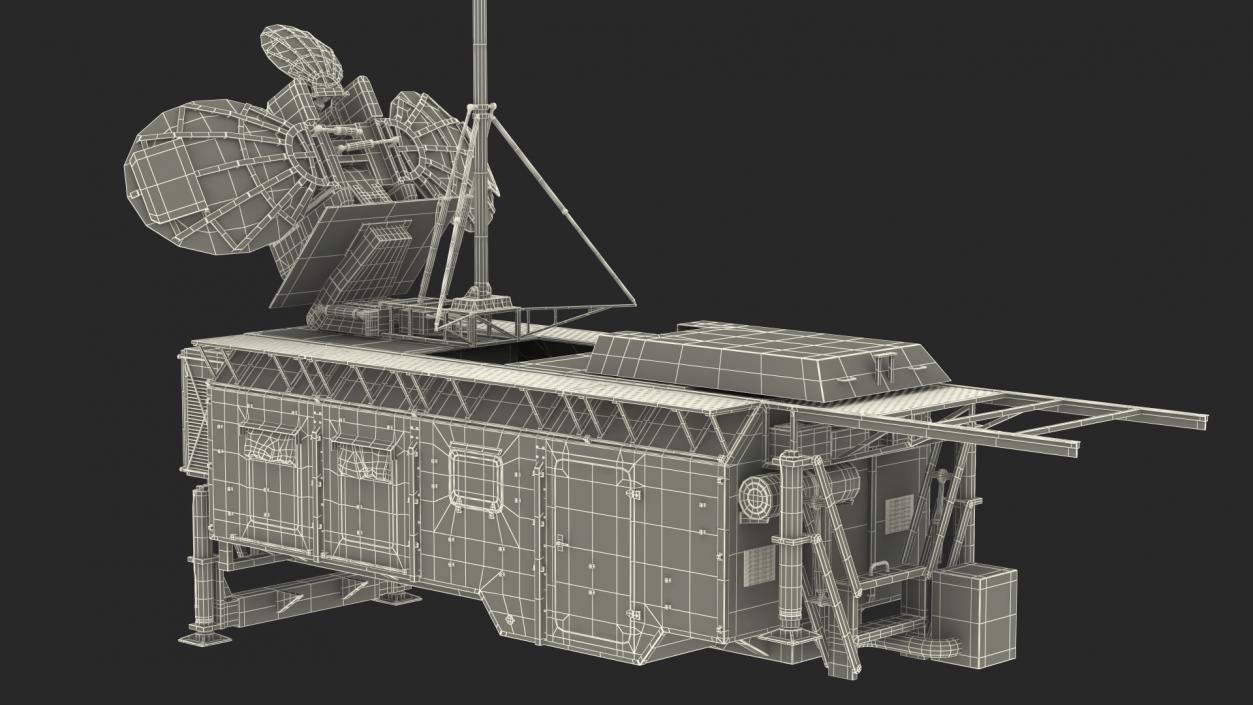 Krasukha 4 Broadband Multifunctional Jamming Station Rigged 3D model