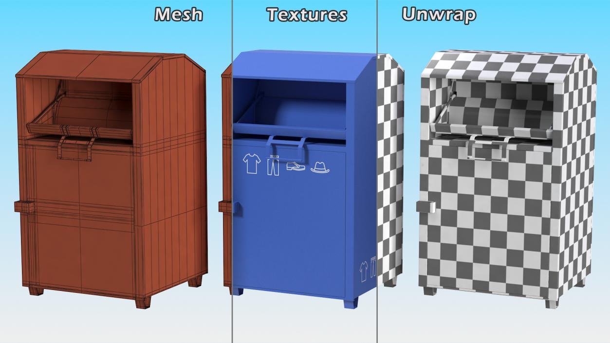 3D model Blue Drop Box Rigged