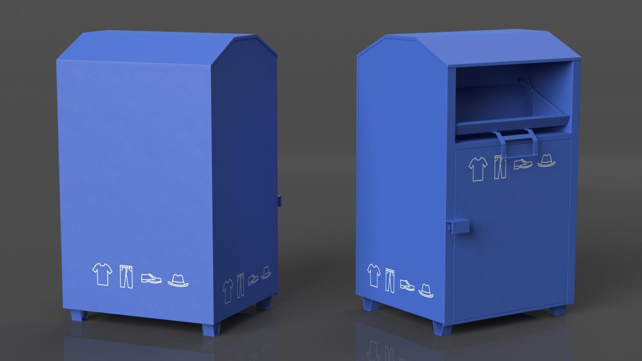 3D model Blue Drop Box Rigged