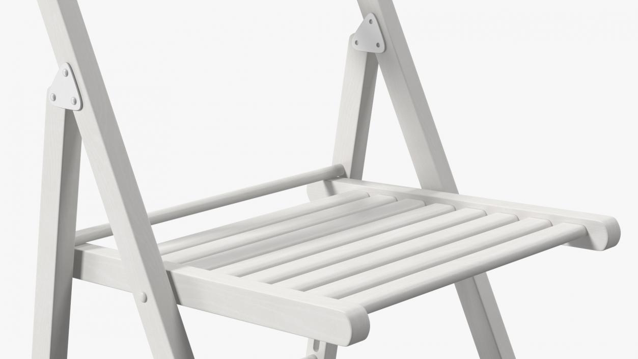 Folding Chair White Open 3D model