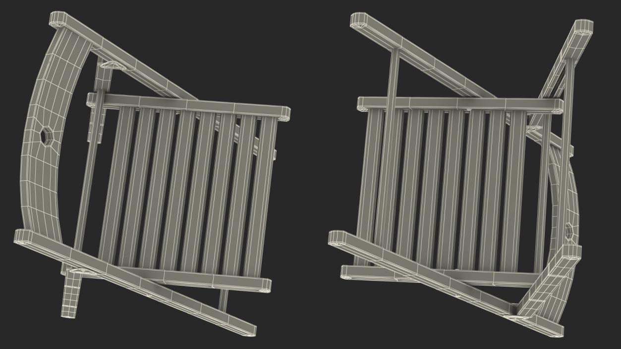 Folding Chair White Open 3D model