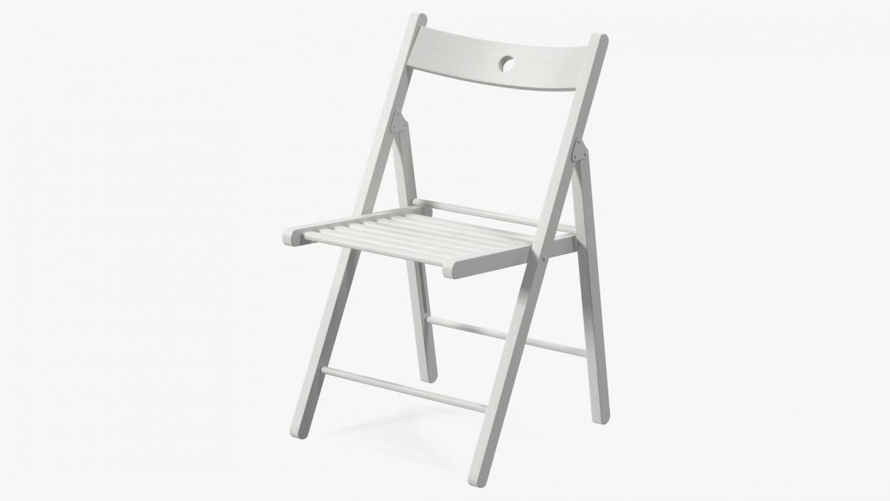 Folding Chair White Open 3D model