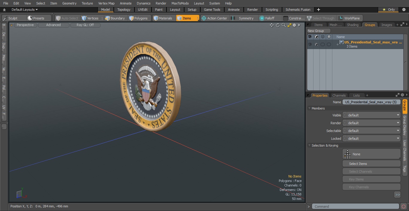 3D model US Presidential Seal