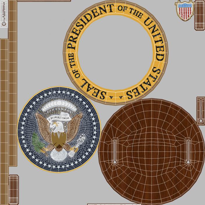 3D model US Presidential Seal