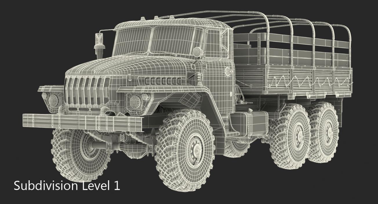 URAL 4320 Truck 6x6 Vehicle 3D