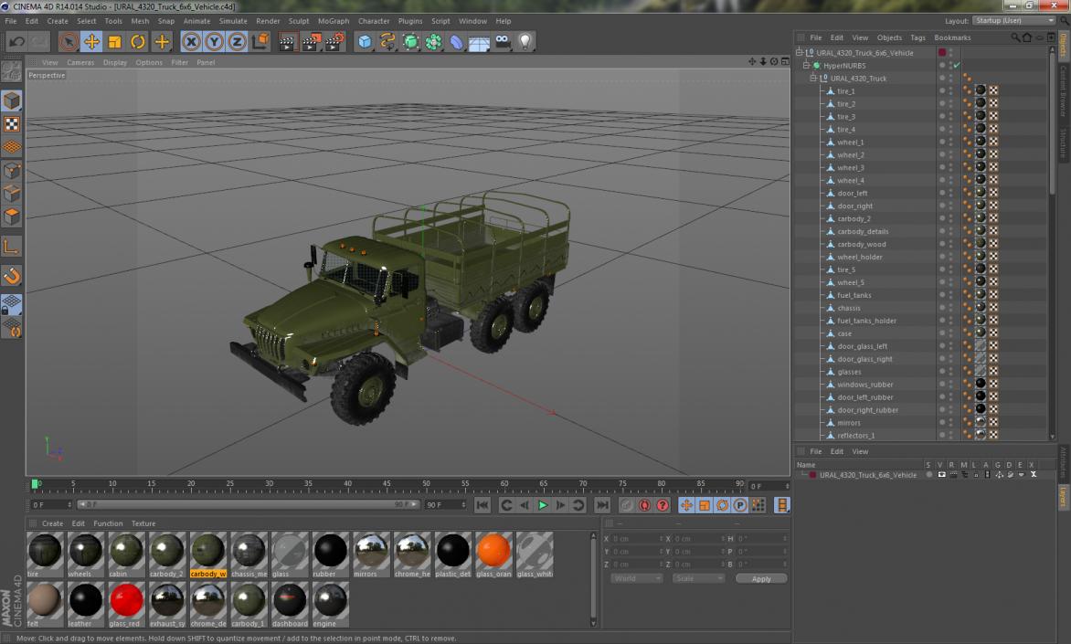 URAL 4320 Truck 6x6 Vehicle 3D