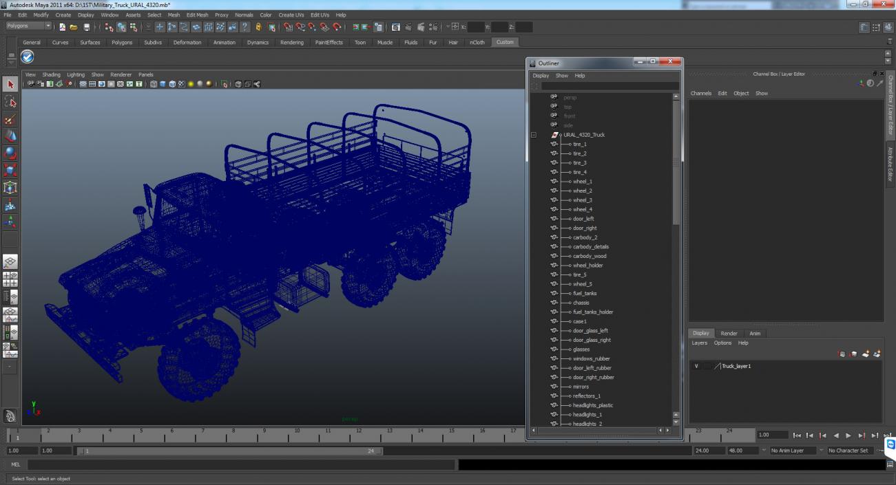 URAL 4320 Truck 6x6 Vehicle 3D