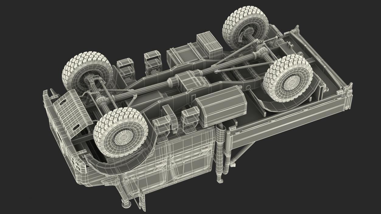 Off Road Cargo Truck Rigged 3D