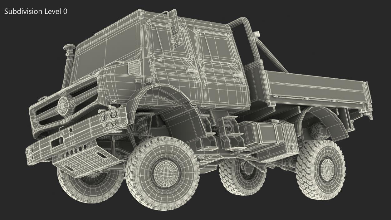 Off Road Cargo Truck Rigged 3D