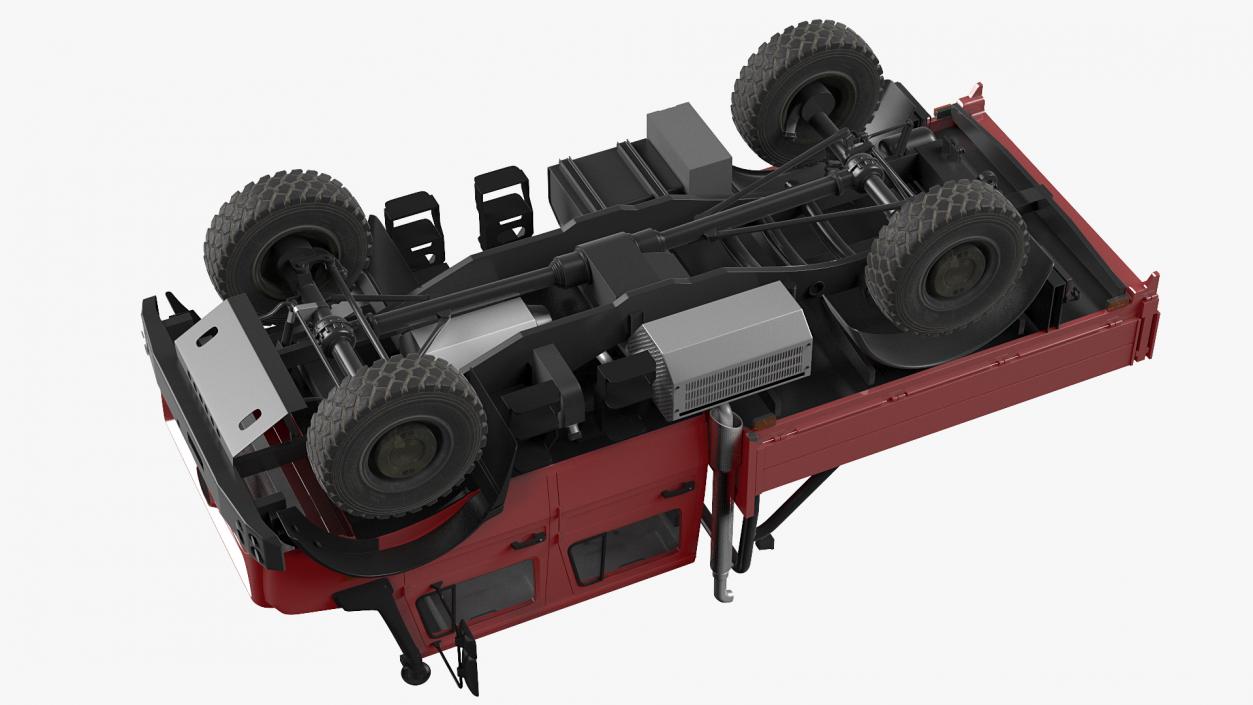 Off Road Cargo Truck Rigged 3D