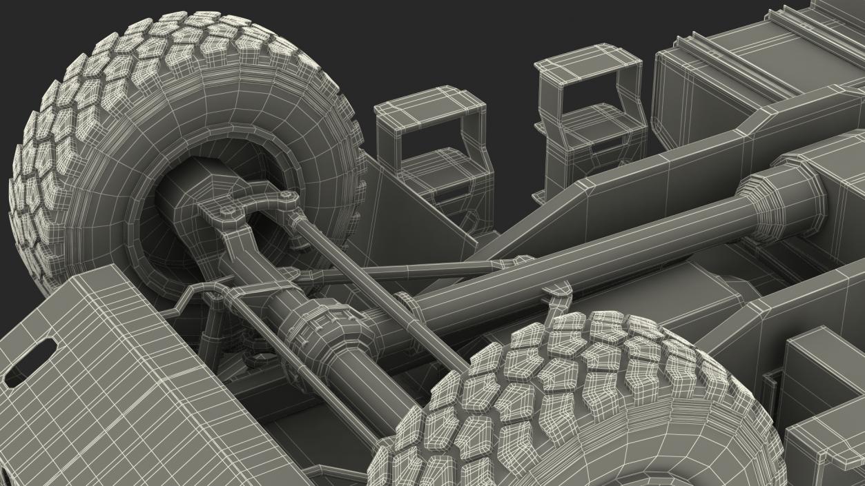 Off Road Cargo Truck Rigged 3D