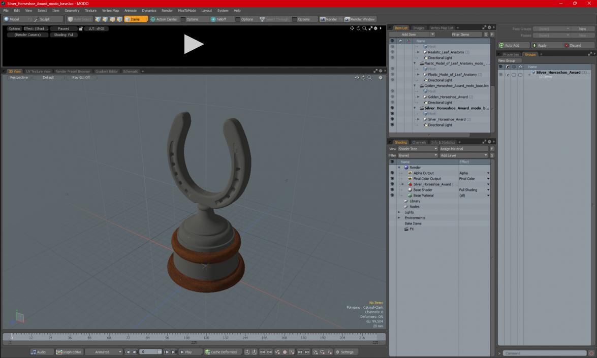 Silver Horseshoe Award 2 3D model