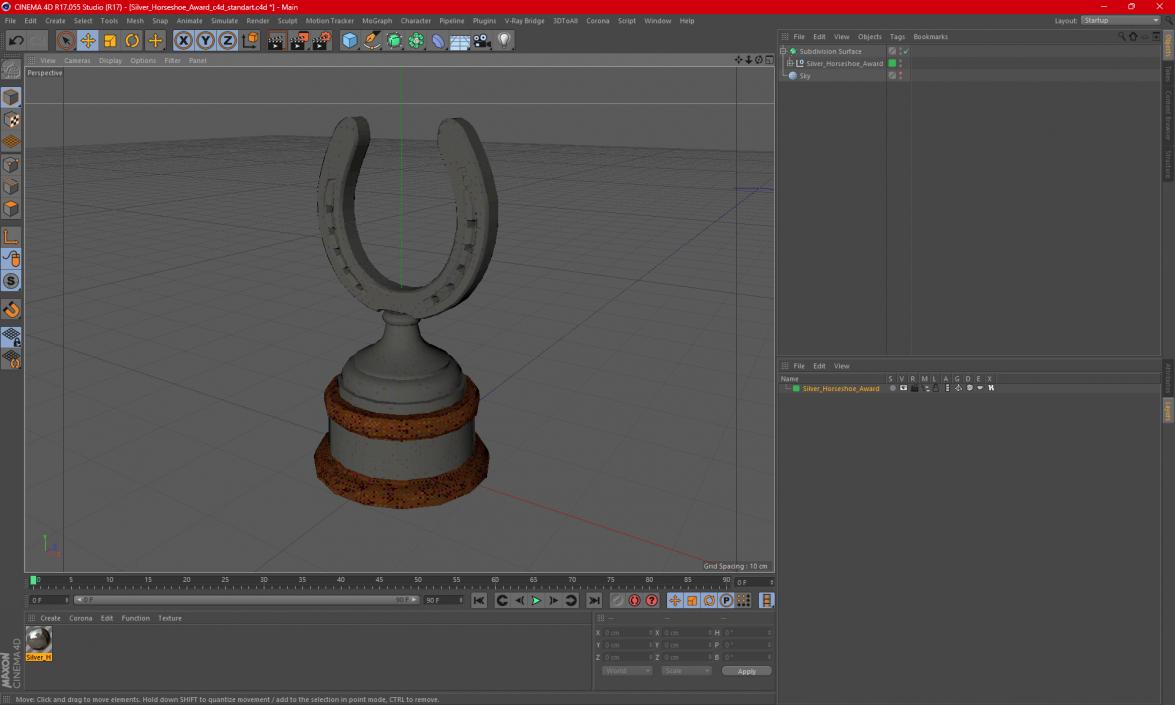 Silver Horseshoe Award 2 3D model