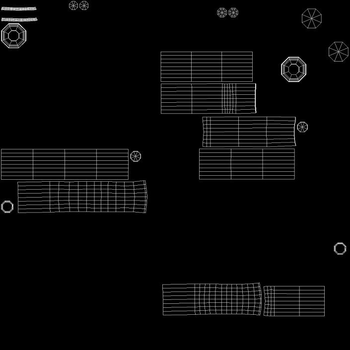 3D Deck Mounted Stair Rail model