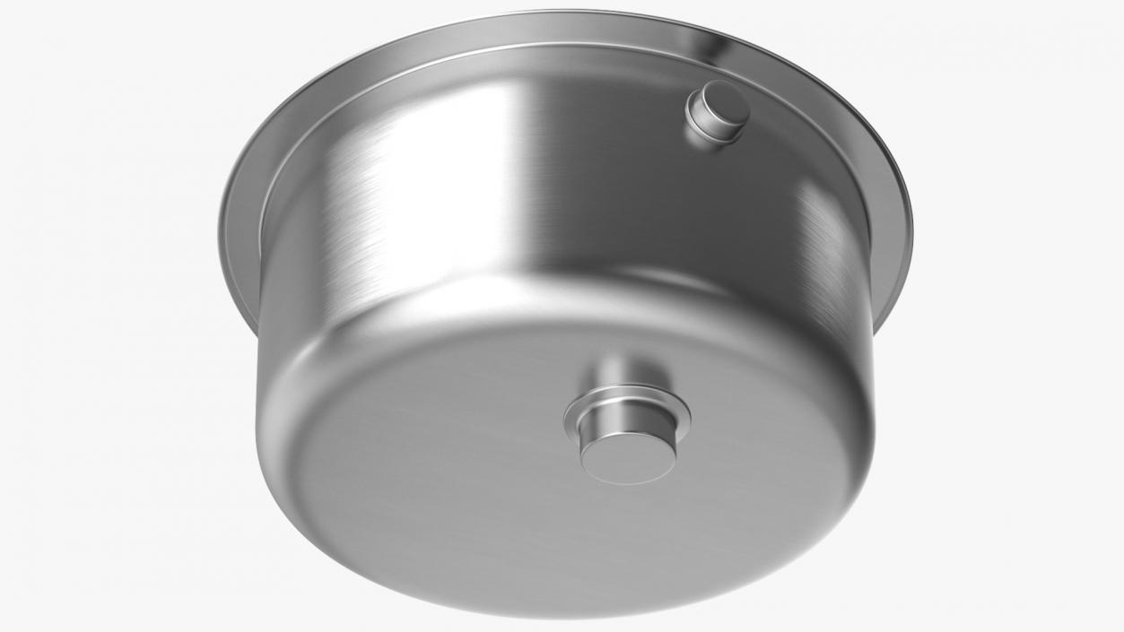 Round Inset Stainless Steel Sink 3D