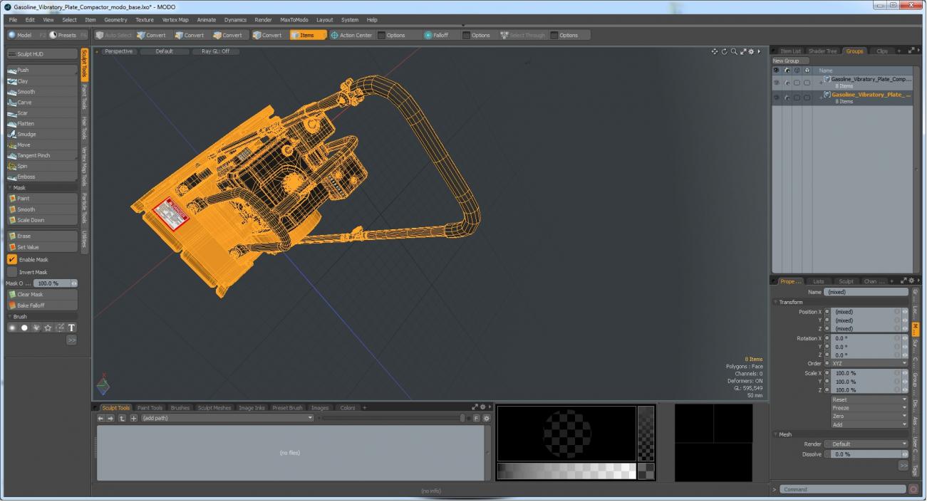 Gasoline Vibratory Plate Compactor 3D model