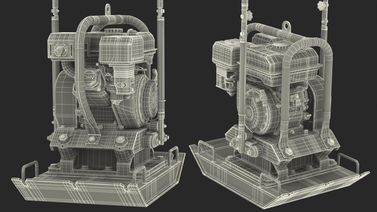 Gasoline Vibratory Plate Compactor 3D model