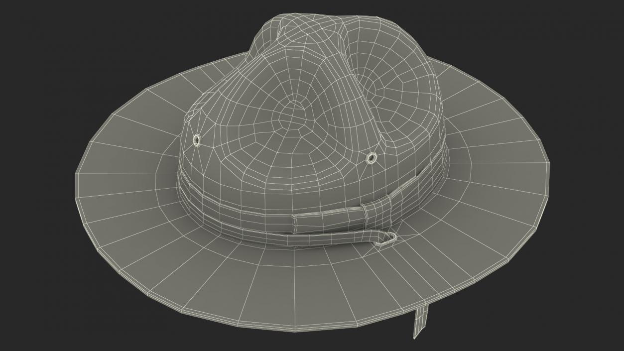 3D model Sergeant Military Cap Brown on Mannequin