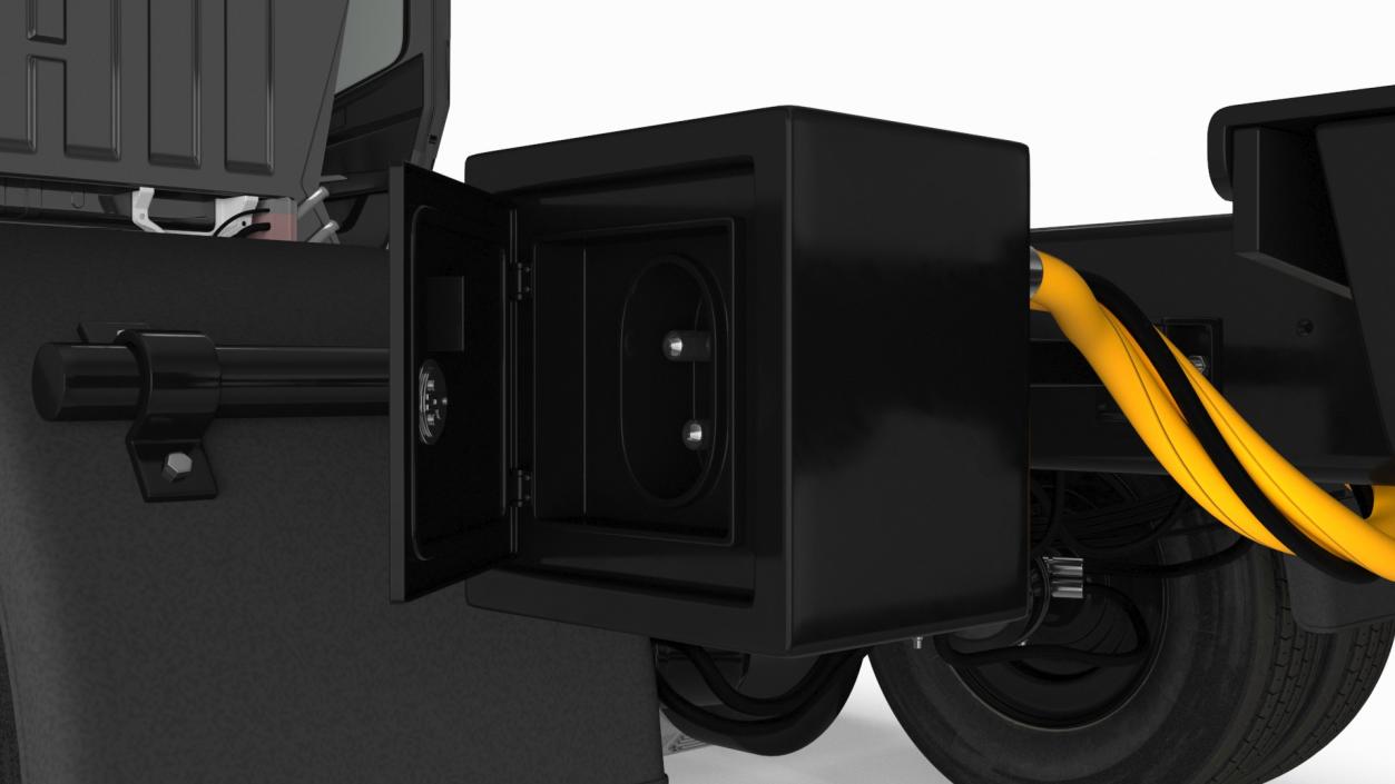 Black Truck No Cargo Rigged 2 3D model