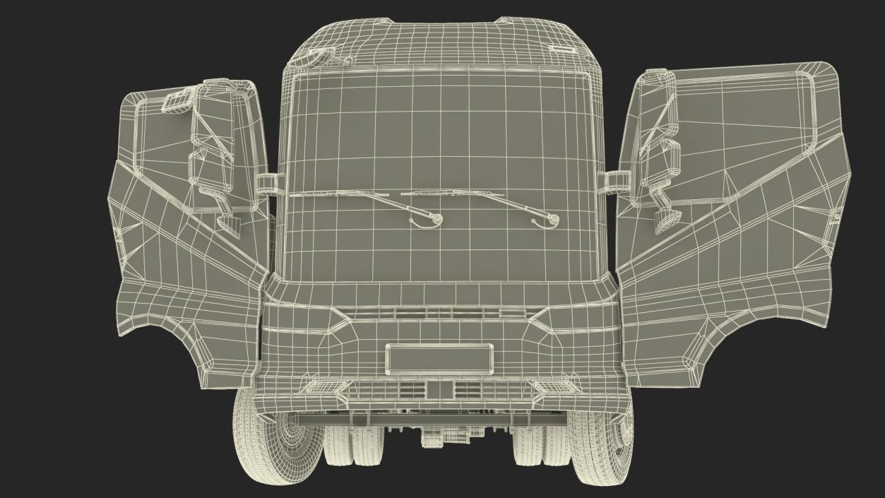 Black Truck No Cargo Rigged 2 3D model