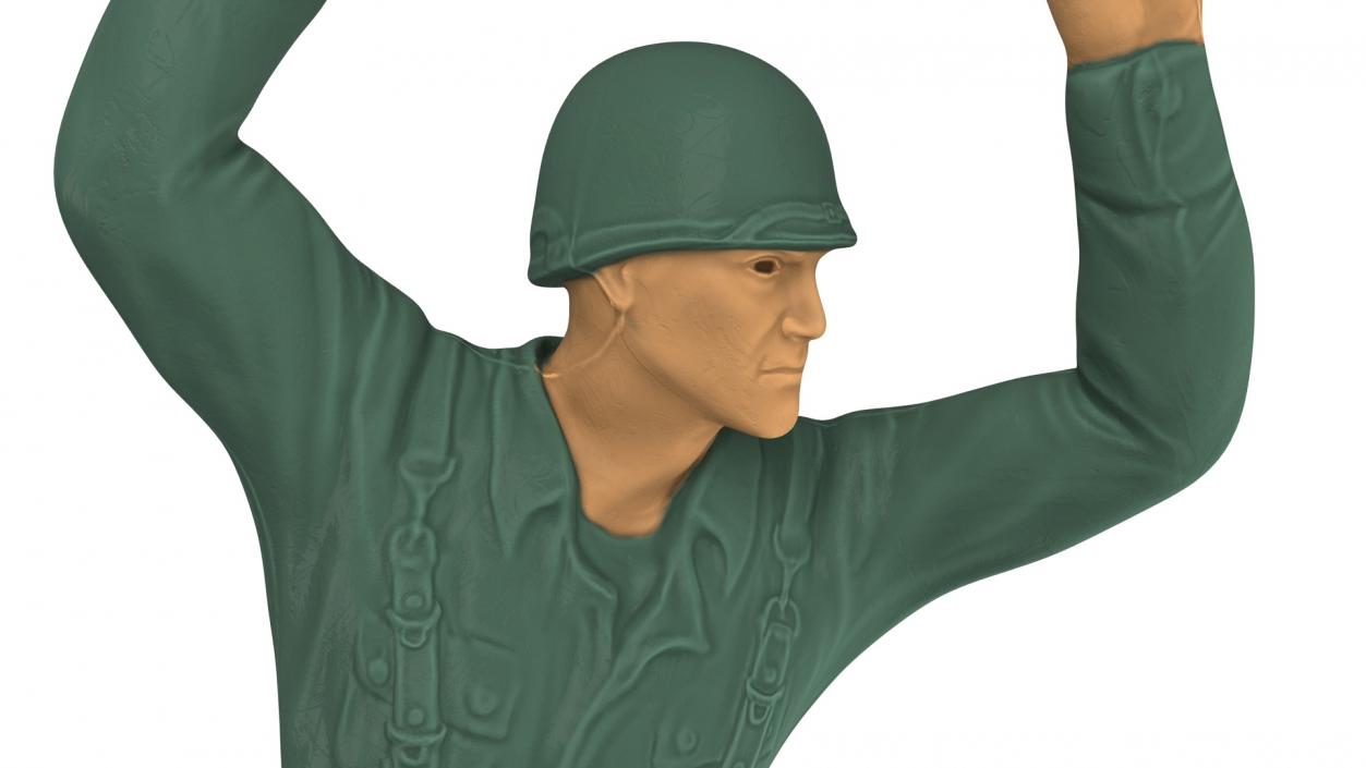 3D Toy Soldier Staying with Bayonet Rifle model