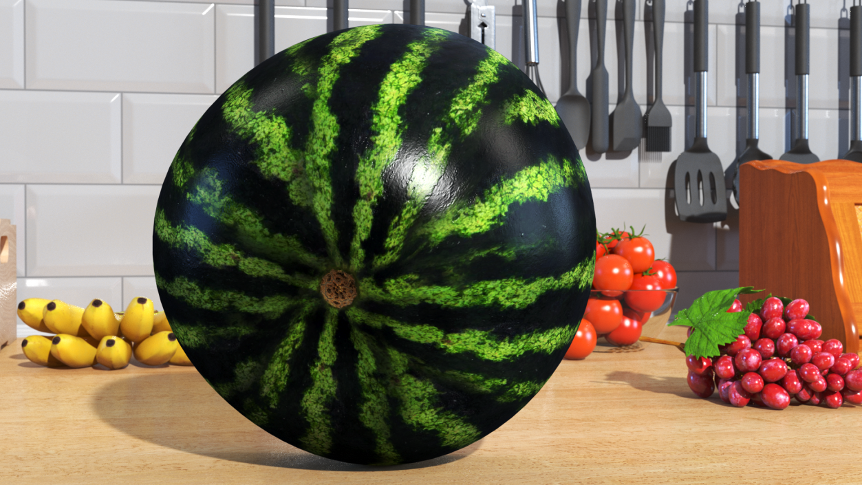 Watermelon Cut In Half 3D