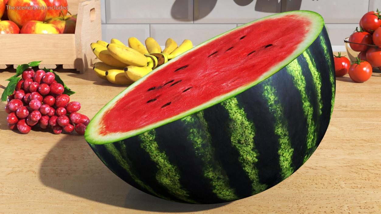 Watermelon Cut In Half 3D