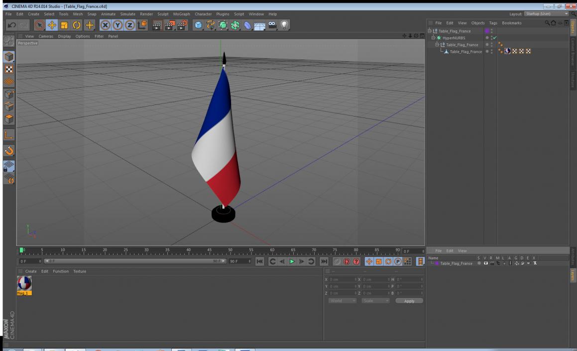 Table Flag France 3D