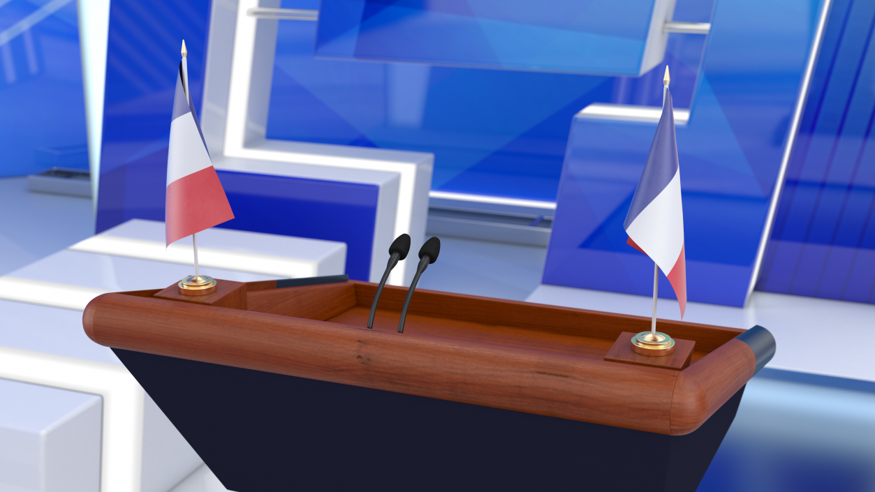 Table Flag France 3D