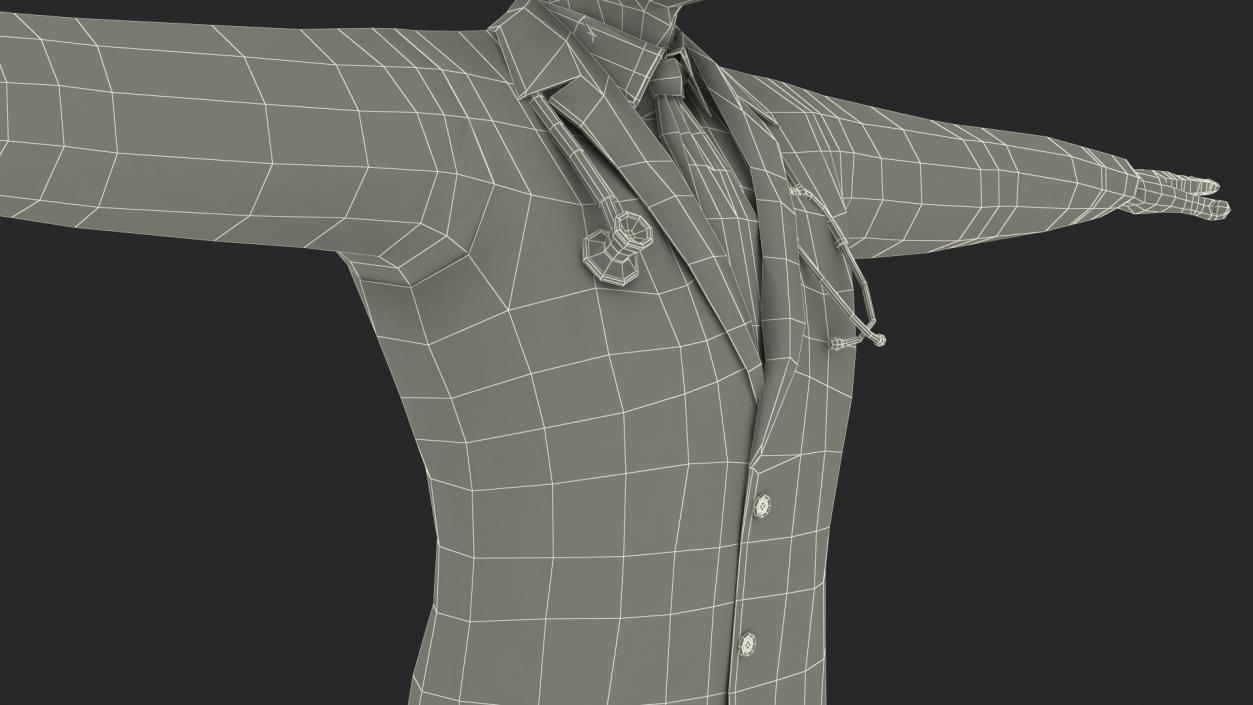 3D Male Doctor T-Pose model