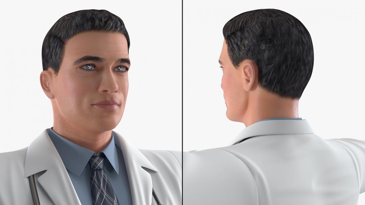 3D Male Doctor T-Pose model