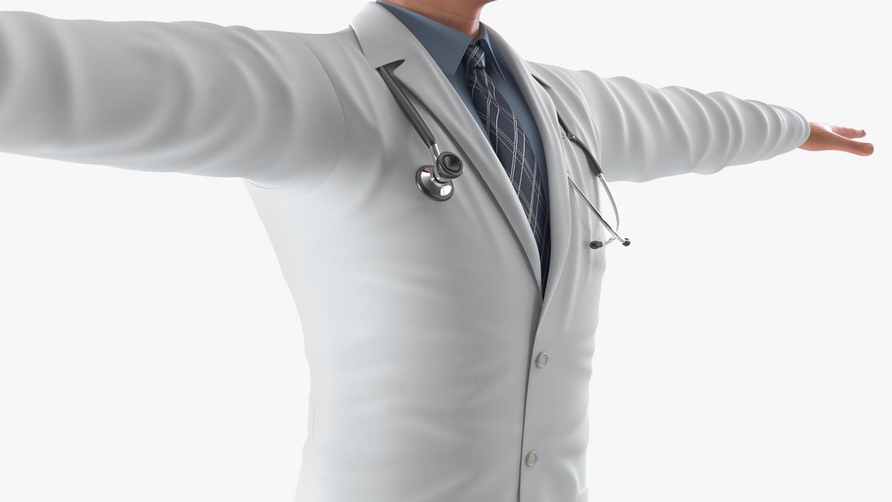 3D Male Doctor T-Pose model