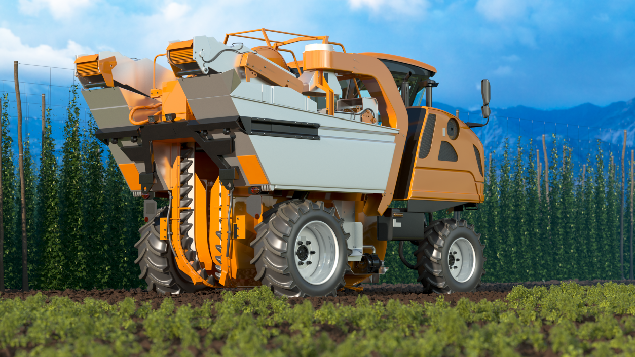 3D model Grape Harvester