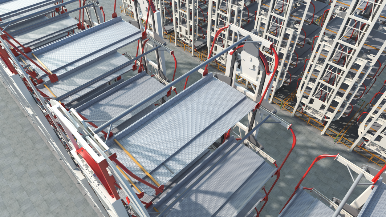 12 Place Rotary Car Parking Lift System 3D model