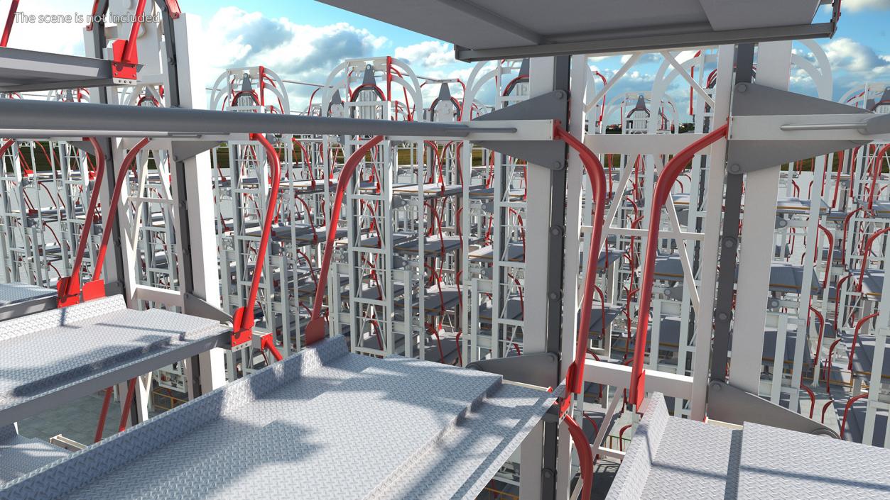 12 Place Rotary Car Parking Lift System 3D model