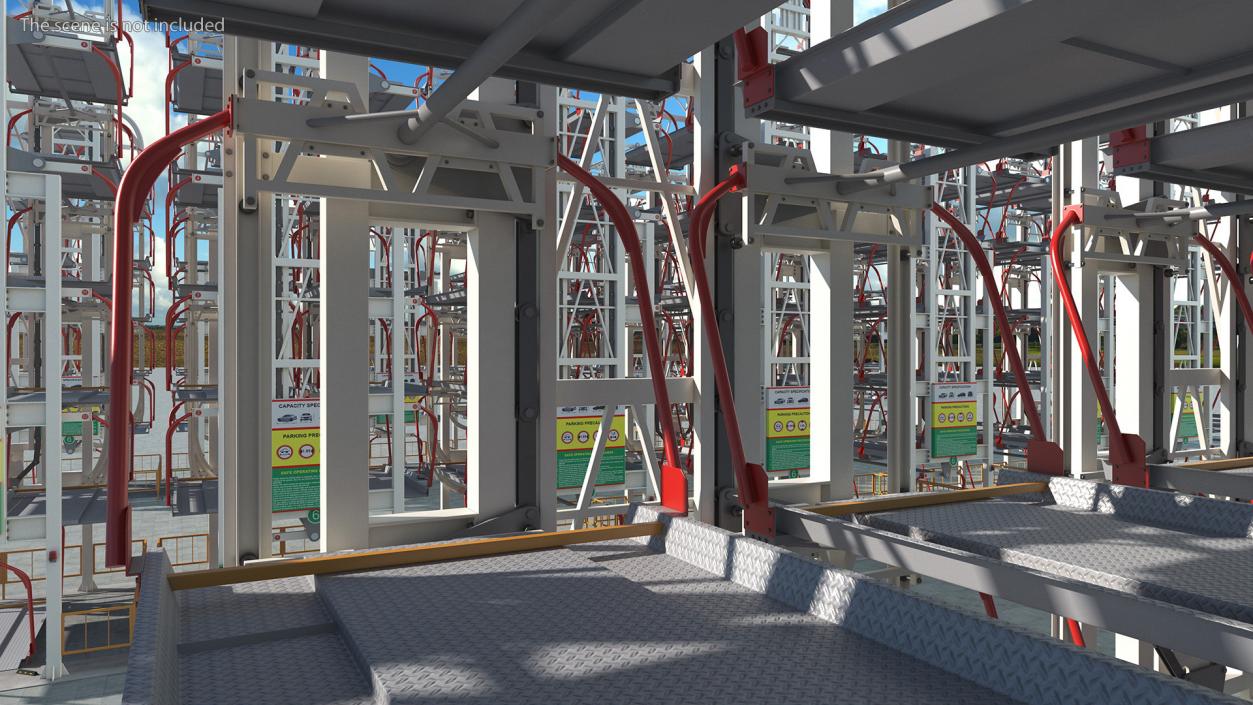 12 Place Rotary Car Parking Lift System 3D model