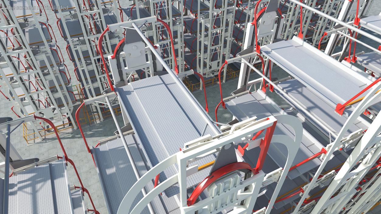 12 Place Rotary Car Parking Lift System 3D model