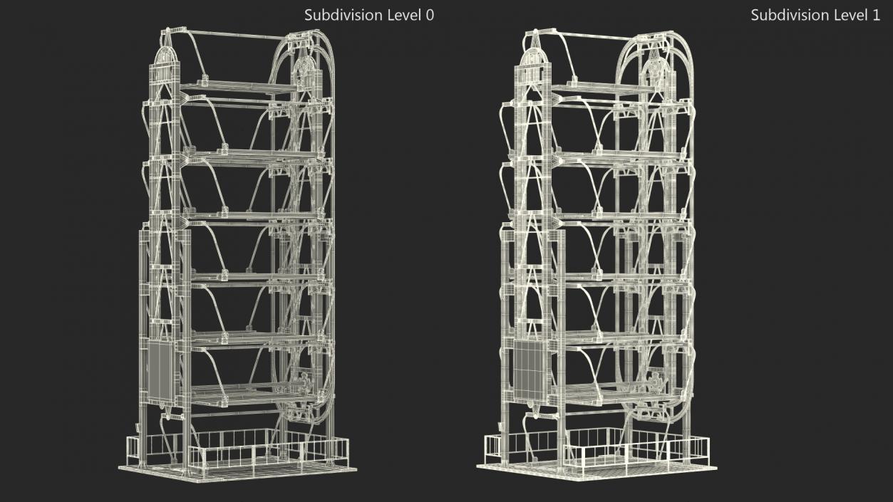 12 Place Rotary Car Parking Lift System 3D model