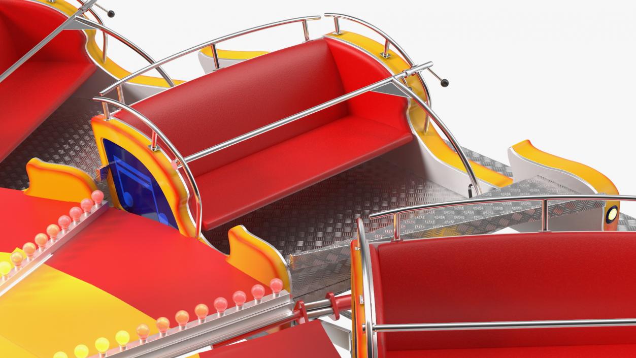 Flat Ride Round Carousel 3D model