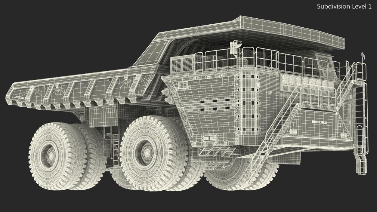 3D model Belaz 75710 Haul Truck Dirty Rigged