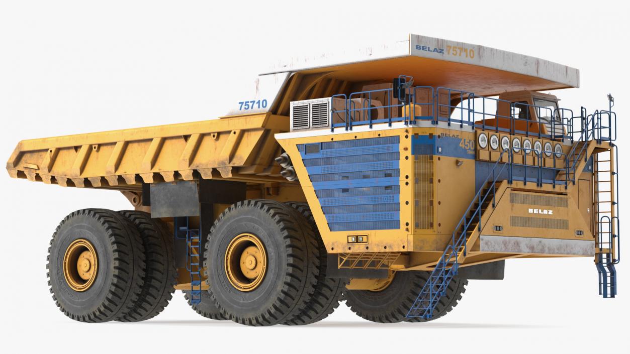 3D model Belaz 75710 Haul Truck Dirty Rigged