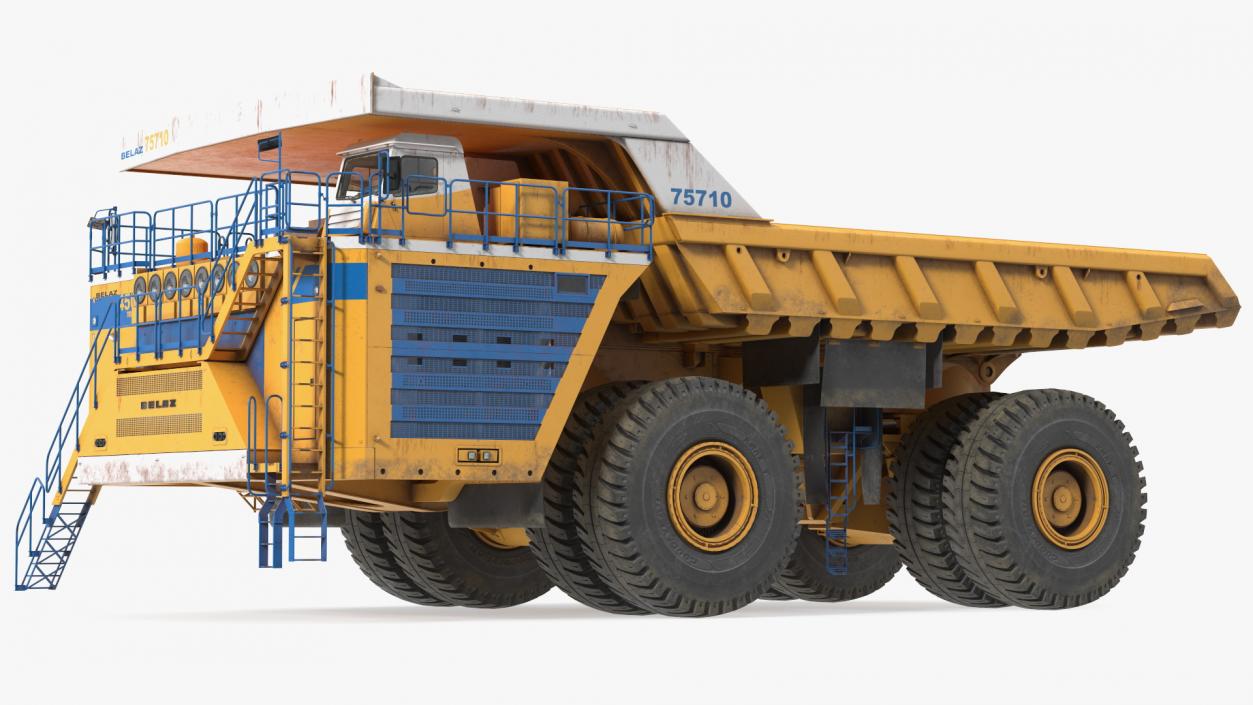 3D model Belaz 75710 Haul Truck Dirty Rigged