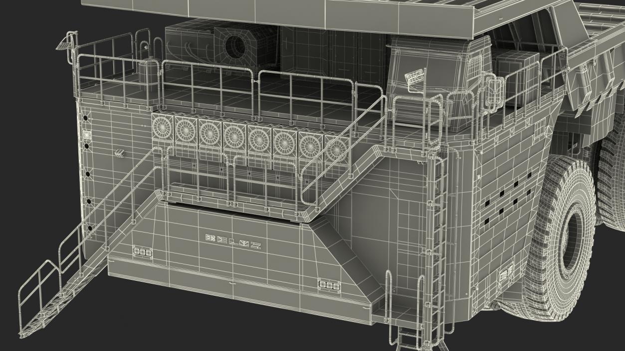 3D model Belaz 75710 Haul Truck Dirty Rigged