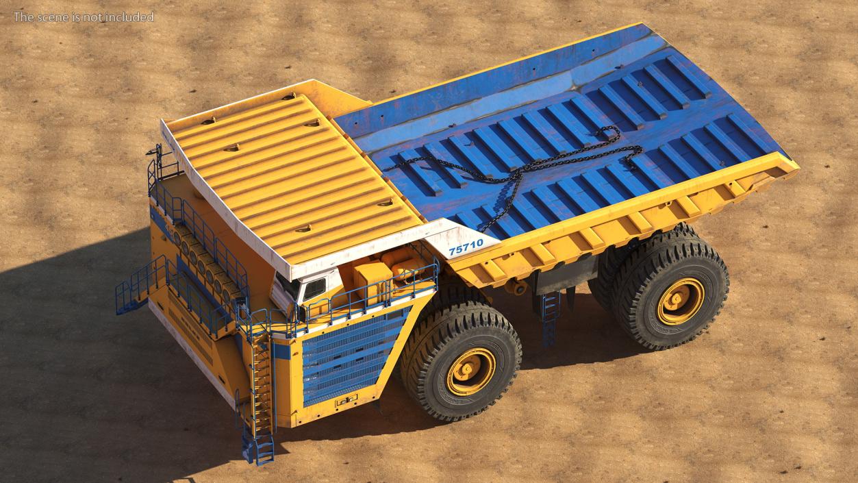 3D model Belaz 75710 Haul Truck Dirty Rigged