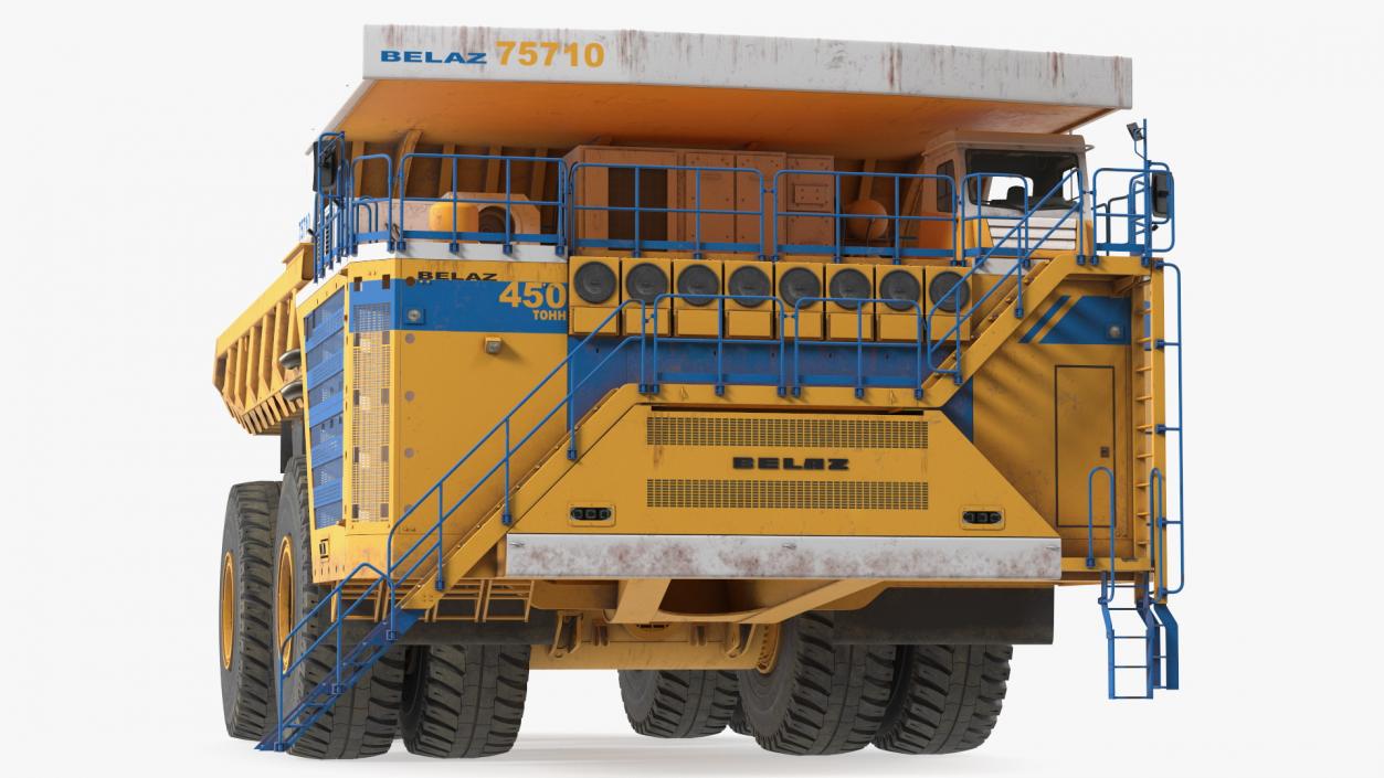 3D model Belaz 75710 Haul Truck Dirty Rigged