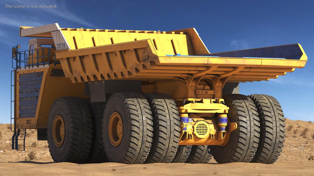 3D model Belaz 75710 Haul Truck Dirty Rigged